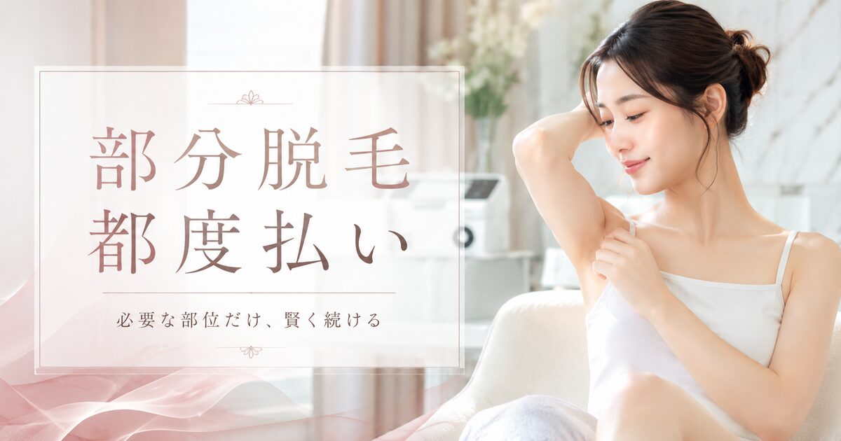 医療脱毛の部分都度払いで先に見る判断基準7つ｜必要な部位だけ続ける考え方が身につく！